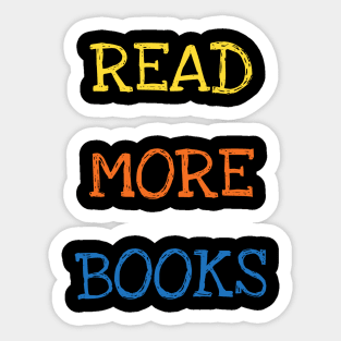 Read More Books Cool Reader Book Lover Bookworm Sticker